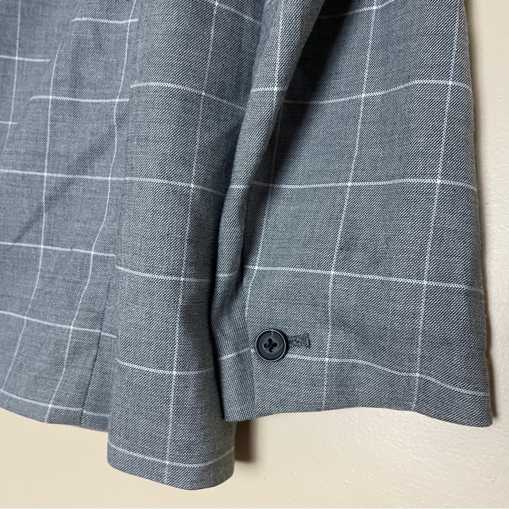 Abercrombie & Fitch Plaid Boyfriend Blazer Jacket Medium Stretch NWT Office - Picture 6 of 9